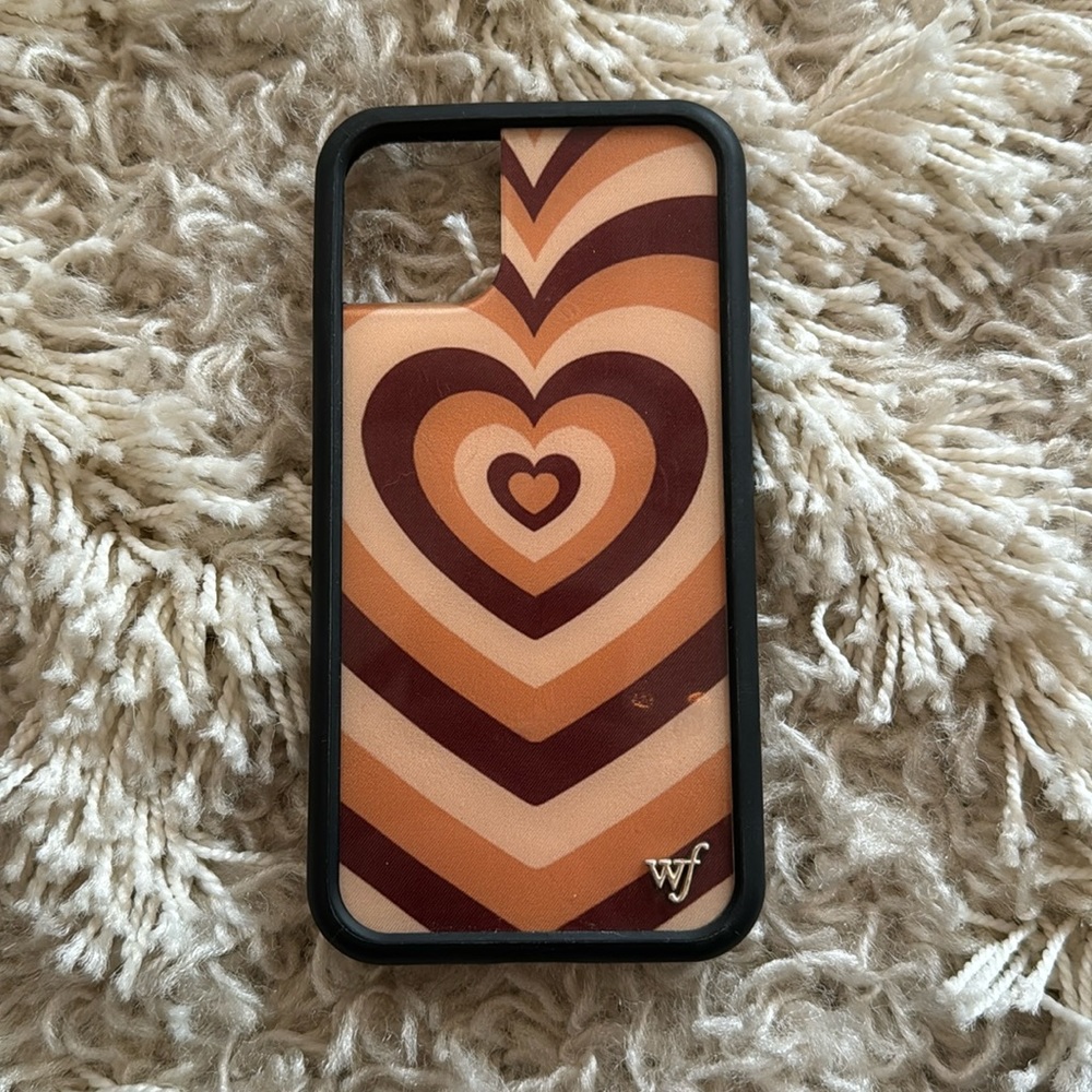 brown hearts wildflower iphone 11 case